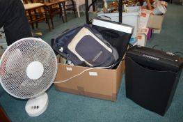 Electrical Items; Shredders, Fan, etc.