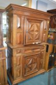 French Walnut Louis XIII Cabinet Deux Corps