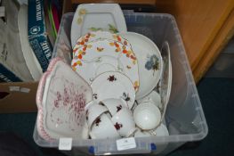 Pottery Plates, Part Tea Sets, etc.