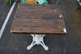 *Small Table with Cast Iron Base