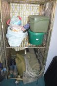 Assorted Fishing Tackle, Boots, Sleeping Bag, etc.