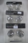 Three Pairs of Glass Door Knobs