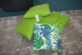 *Five Contrasting Green Cushions