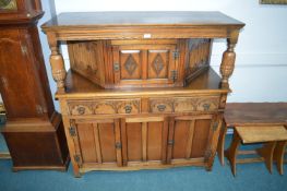 1950's oak Old Charm Court Cupboard