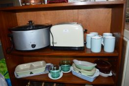 Slow Cooker, Russell Hobbs Toaster, Mugs, Oven Dis