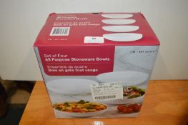 *Set of Four All Purpose Stoneware Bowls