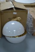 *Small iLite White & Gold Pendant Lamp
