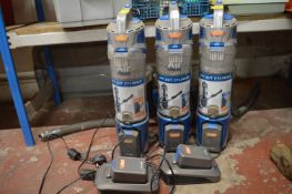 Three Vax Air Cordless Vacuums with Batteries and