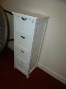 *White Four Drawer Bathroom Drawers (This lot is located at 7 Tadman Street, Hull, HU3 2BG)