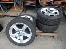 *Set of Four BMW Alloy Wheels with Tyres 225/50R17