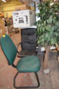 Two Office Chairs and a Artificial Plant