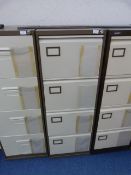 *Four Drawer Foolscap Filing Cabinet (coffee & cream)