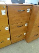 *Three Drawer Filing Unit in Rosewood Finish