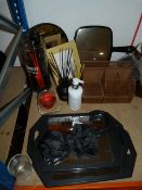 *Four Mirrors, Barbicide Disinfectant Jar, Umbrella, etc.