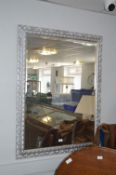 Silver Framed Beveled Edge Mirror