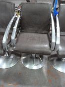 *AGV Group of Italy Faux Leather Stylists Gas-Lift Chair