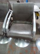 *AGV Group of Italy Faux Leather Stylists Gas-Lift Chair