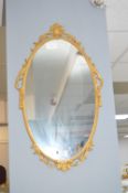 Gilt Framed Oval Mirror