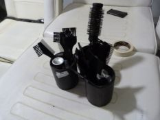 *Three Tubs of Assorted Tinting Brushes, Hair Brushes, etc.