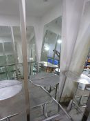 *Salon Mirror with Shelf and Footrest 200x55cm (damaged)