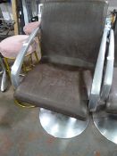 *AGV Group of Italy Faux Leather Stylists Gas-Lift Chair