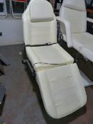 *Multi-Positional White Faux Leather Electric Massage Bed