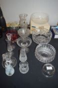 Lead Crystal Fruit Bowls, vases, etc.