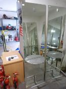 *Salon Mirror with Shelf and Footrest 200x55cm