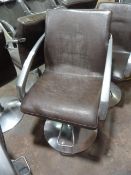 *AGV Group of Italy Faux Leather Stylists Gas-Lift Chair