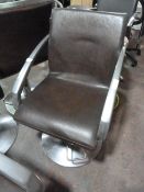 *AGV Group of Italy Faux Leather Stylists Gas-Lift Chair