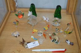 Glass and Pottery Animals
