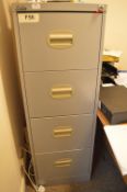 *Silverline Grey Four Drawer Foolscap Filing Cabinet