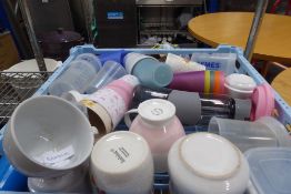 * assortment of cups