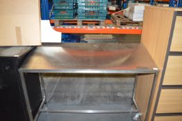 *Angled Stainless Steel Writing Table