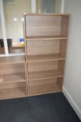 *Open Front Bookcase in Light Oak Finish