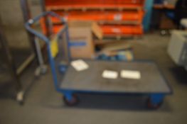 *Four Wheel Flat Industrial Barrow