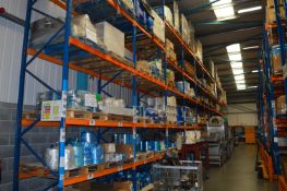 *Eleven Bays of Medium Duty Pallet Racking (2.2m wide, 1.1m deep, 5.5m high) Comprising of Twelve