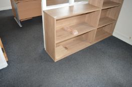 *Open Front Bookcase in Light Oak Finish