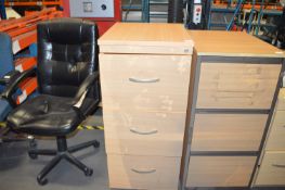 *Lightwood Effect Three Drawer Filing Unit