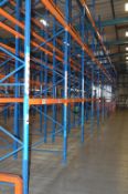 *Eleven Bays of Medium Duty Pallet Racking (2.2m wide, 1.1m deep, 6m high) Comprising of Twelve