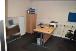 *Contents of First Floor Office to Include Two Large Drywipe Boards, Executive Swivel Chairs, L-