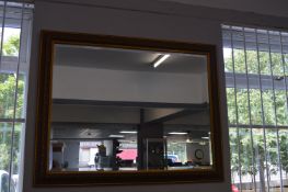 Large Gilt Framed Beveled Edge Mirror