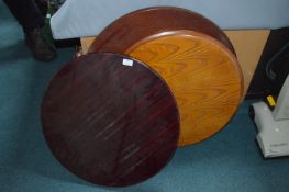 Three Circular Pub Table Tops