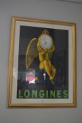 Framed Longines Advertising Print