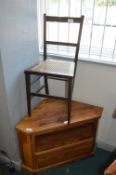 Hardwood Corner Shelf Unit and Berger Seat Chair