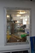 Silver Framed Beveled Edge Mirror