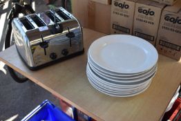 *Russell Hobbs Four Slice Toaster and White Dinner