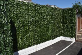 Four Panels of Artificial Ivy Leaf Screening Plant