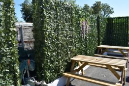 Four Panels of Artificial Ivy Leaf Screening Plant