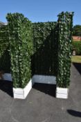 Three Panels of Artificial Beech Leaf Screening Pl